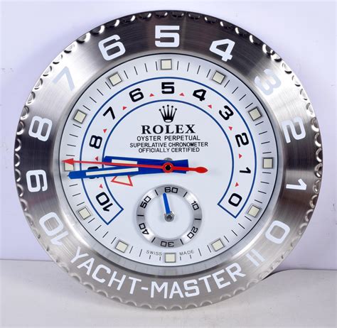 vintage rolex wall clock|rolex yacht master wall clock.